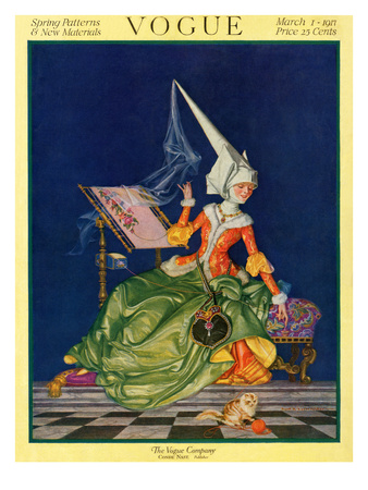 Vogue Cover - March 1917 by Frank X. Leyendecker Pricing Limited Edition Print image