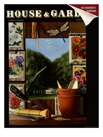 House & Garden Cover - January 1940 by Pierre Roy Pricing Limited Edition Print image