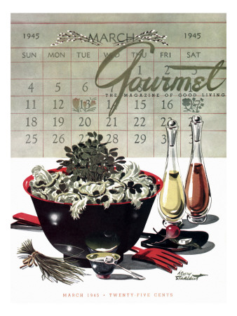 Gourmet Cover - March 1945 by Henry Stahlhut Pricing Limited Edition Print image