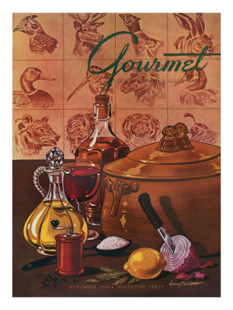 Gourmet Cover - November 1948 by Henry Stahlhut Pricing Limited Edition Print image