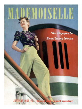 Mademoiselle Cover - January 1939 by Paul D'ome Pricing Limited Edition Print image