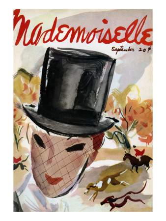 Mademoiselle Cover - September 1935 by Helen Jameson Hall Pricing Limited Edition Print image