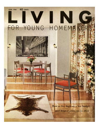 Living For Young Homemakers Cover - June 1958 by Ernest Silva Pricing Limited Edition Print image