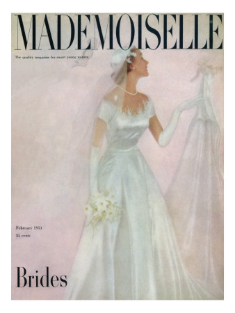 Mademoiselle Cover - February 1951 by Somoroff Pricing Limited Edition Print image