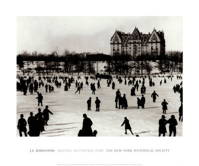 Skating In Central Park, C.1890 by J. S. Johnston Pricing Limited Edition Print image