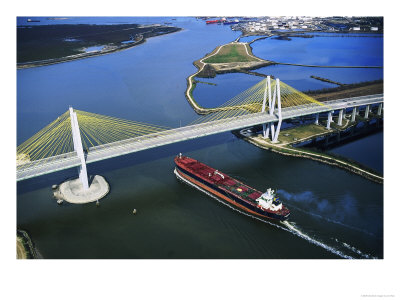 Baytown Bridge, Texas by Jim Wark Pricing Limited Edition Print image