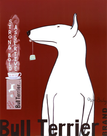 Bull Terrier Tea by Ken Bailey Pricing Limited Edition Print image