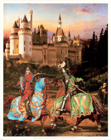 King Arthur And Sir Lancelot by Howard David Johnson Pricing Limited Edition Print image