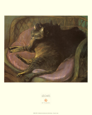 Cat Stretched Out On Sofa, 1889 by Théophile Alexandre Steinlen Pricing Limited Edition Print image