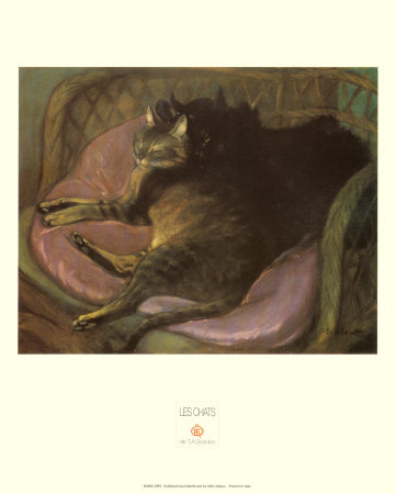 Cat Stretched Out On Sofa, 1889 by Theophile Alexandre Steinlen Pricing Limited Edition Print image