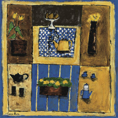 Blue Kitchen I by Francoise Persillon Pricing Limited Edition Print image
