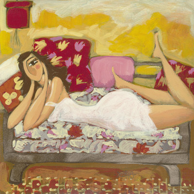 Louisan On Her Bed by Delphine Riffard Pricing Limited Edition Print image