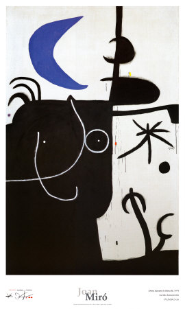 Woman In Front Of The Moon Ii by Joan Miro Pricing Limited Edition Print image