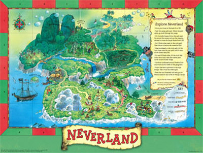 Map Of Neverland by Peter Joyce Pricing Limited Edition Print image