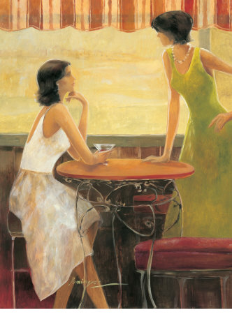 Friends At The Cafe by Miguel Dominguez Pricing Limited Edition Print image