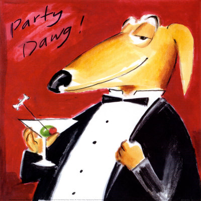 Party Dawg by Tracy Flickinger Pricing Limited Edition Print image
