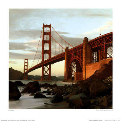 Golden Gate Bridge, San Francisco by K Stimpson Pricing Limited Edition Print image