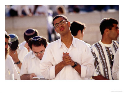 Orthodox Jews At Western (Wailing) Wall, Jerusalem, Israel by James Marshall Pricing Limited Edition Print image