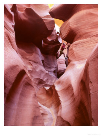 Climber On Smooth Sandstone, Arizona, Usa by Howie Garber Pricing Limited Edition Print image