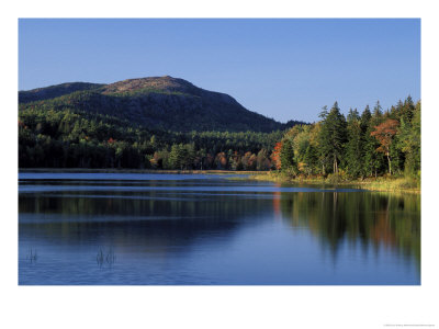Little Long Pond And Penobscot Mountain, Maine, Usa by Jerry & Marcy Monkman Pricing Limited Edition Print image