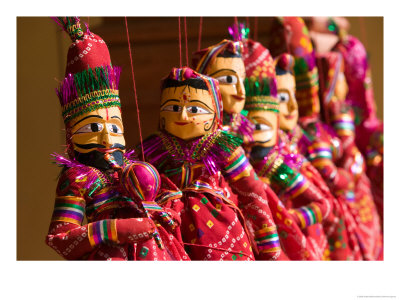 Puppet Souvenirs, Jaipur City Palace Complex, India by Walter Bibikow Pricing Limited Edition Print image