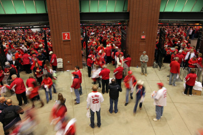 2011 World Series Game 7 - Texas Rangers V St Louis Cardinals, St Louis, Mo - October 28 by Doug Pensinger Pricing Limited Edition Print image