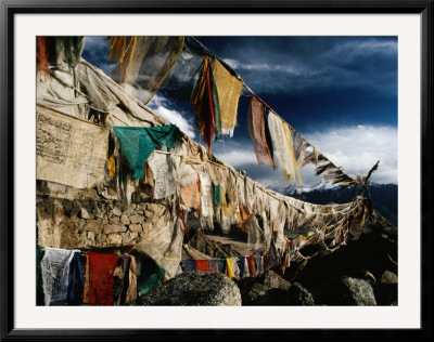 Prayer Flags Above Leh, Ladakh, Leh, Jammu And Kashmir, India by Richard I'anson Pricing Limited Edition Print image