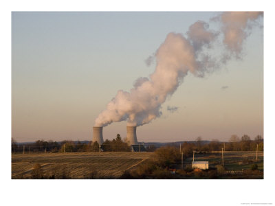 A Nuclear Power Plant Belches Steam From Its Cooling Towers, Collegeville, Pennsylvania by Taylor S. Kennedy Pricing Limited Edition Print image