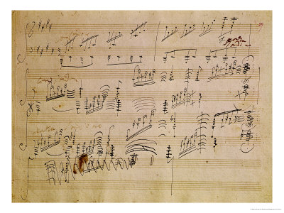 Score Sheet Of Moonlight Sonata by Ludwig Van Beethoven Pricing Limited Edition Print image