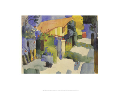 House And Garden, C.1914 by Auguste Macke Pricing Limited Edition Print image