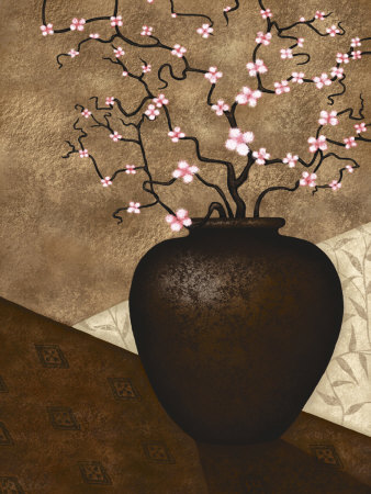 Cherry Blossom In Vase by Jo Parry Pricing Limited Edition Print image