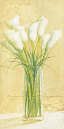 White Cala Lilies by David Col Pricing Limited Edition Print image