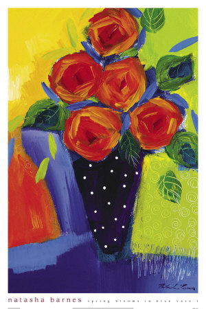 Spring Blooms In Blue Vase I by Natasha Barnes Pricing Limited Edition Print image