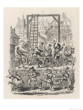 The Scene On The Execution Scaffold by George Cruikshank Pricing Limited Edition Print image