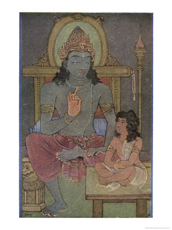 Krishna The 8Th Avatar Of Vishnu Instructs Arjuna by Surendra Nath Pricing Limited Edition Print image