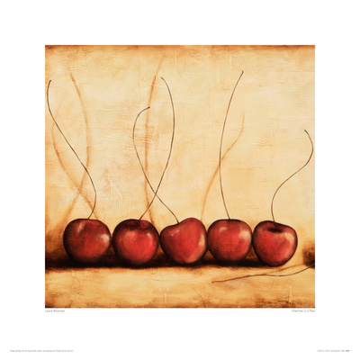 Cherries In A Row by Laura Bowman Pricing Limited Edition Print image