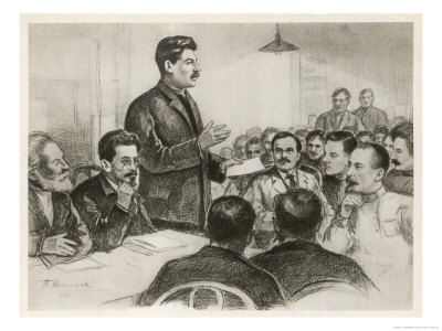Stalin At The Sixth Congress Of The Russian Social- Democratic Labour Party by P. Vasiliev Pricing Limited Edition Print image