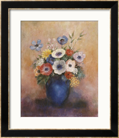 Bouquet Of Flowers In A Blue Vase by Odilon Redon Pricing Limited Edition Print image