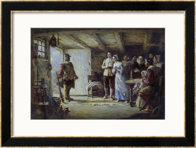 The Return Of Miles Standish, 1622 by Jean Leon Gerome Ferris Pricing Limited Edition Print image