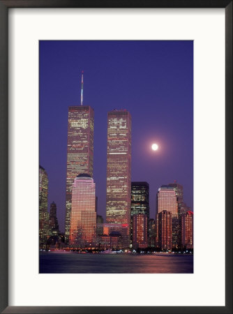 World Trade Center And Moon, Nyc by Rudi Von Briel Pricing Limited Edition Print image