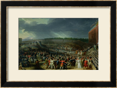 The Celebration Of The Federation, Champs De Mars, Paris, 14 July 1790 by Charles Thevenin Pricing Limited Edition Print image