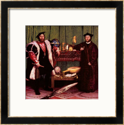 The Ambassadors, 1533 by Hans Holbein The Younger Pricing Limited Edition Print image