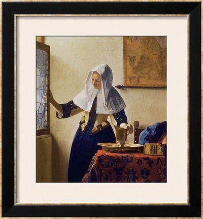 Young Woman With A Water Jug, Circa 1662 by Jan Vermeer Pricing Limited Edition Print image