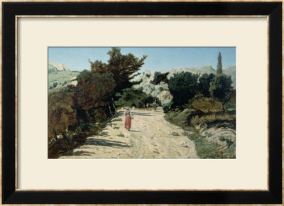 Route De La Gineste, Near Marseilles, 1859 by Paul Camille Guigou Pricing Limited Edition Print image