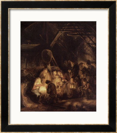 Adoration Of The Shepherds, 1646 by Rembrandt Van Rijn Pricing Limited Edition Print image