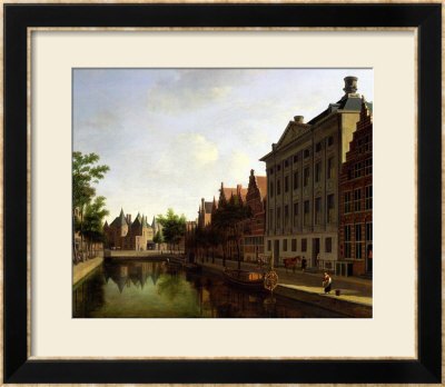 View Of The Kloveniersburgwal In Amsterdam, With The Waag by Gerrit Adriaensz Berckheyde Pricing Limited Edition Print image