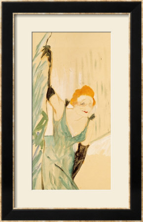 Yvette Guilbert Taking A Curtain Call, 1894 by Henri De Toulouse-Lautrec Pricing Limited Edition Print image