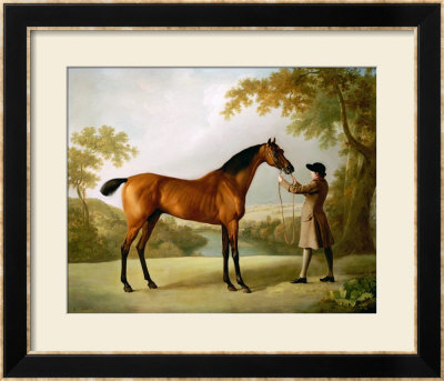 Tristram Shandy, A Bay Racehorse Held By A Groom In An Extensive Landscape, Circa 1760 by George Stubbs Pricing Limited Edition Print image