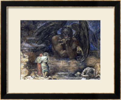 Dante And Virgil Encounter Lucifer In Hell, 1923 by Henry John Stock Pricing Limited Edition Print image