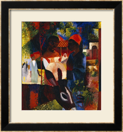 A Market In Tunis, 1914 by Auguste Macke Pricing Limited Edition Print image